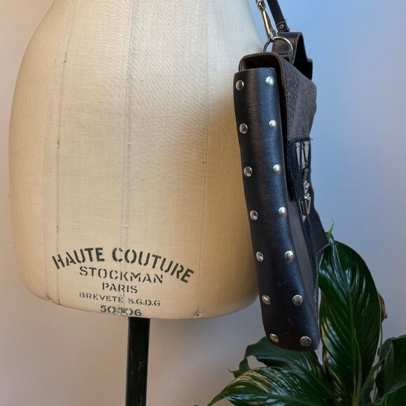 Vintage Studded Leather Bag - Made in Italy - Picture 4 of 12